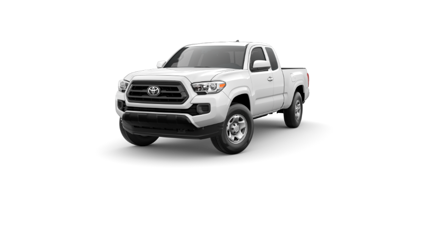 Your 2022 Tacoma SR
                Vehicle Overview, White exterior, front view