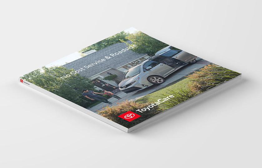 Print layout with horizontal ToyotaCare logo