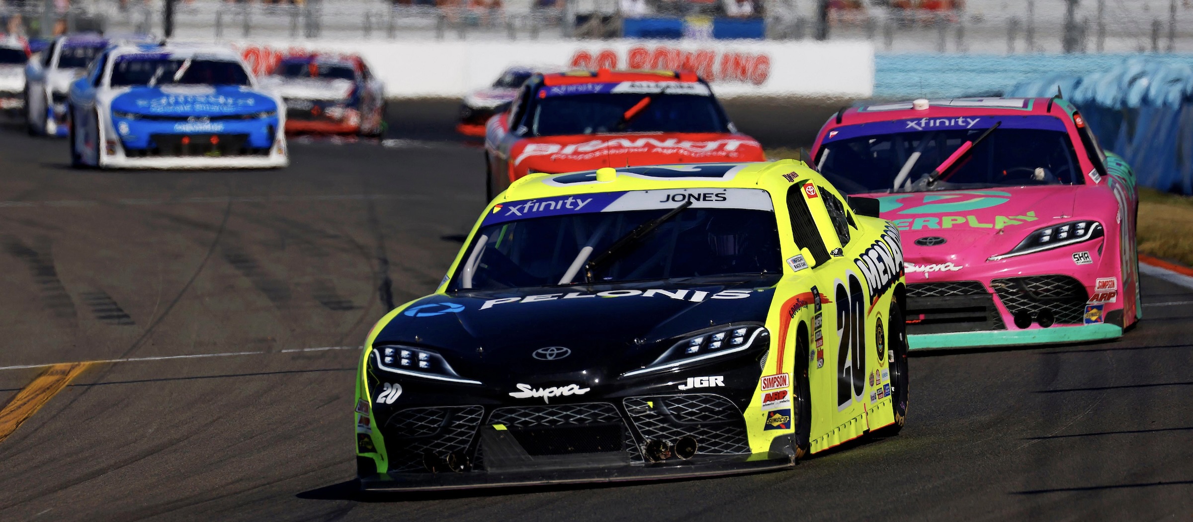 #20: Brandon Jones, Joe Gibbs Racing, Menards/Pelonis Toyota Supra