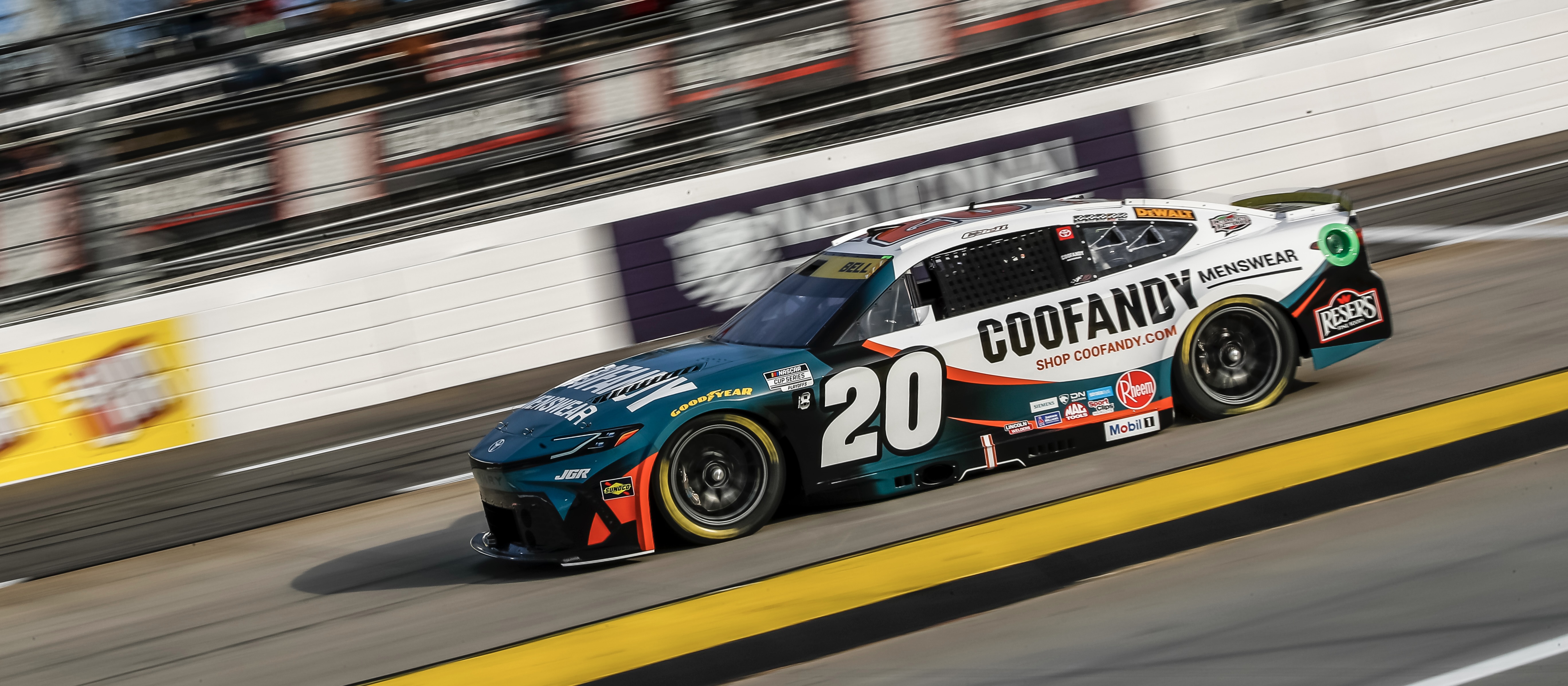 #20: Christopher Bell, Joe Gibbs Racing, Coofandy Menswear Toyota Camry