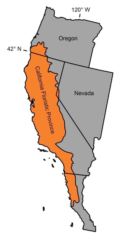 Map of California Floristic Province,