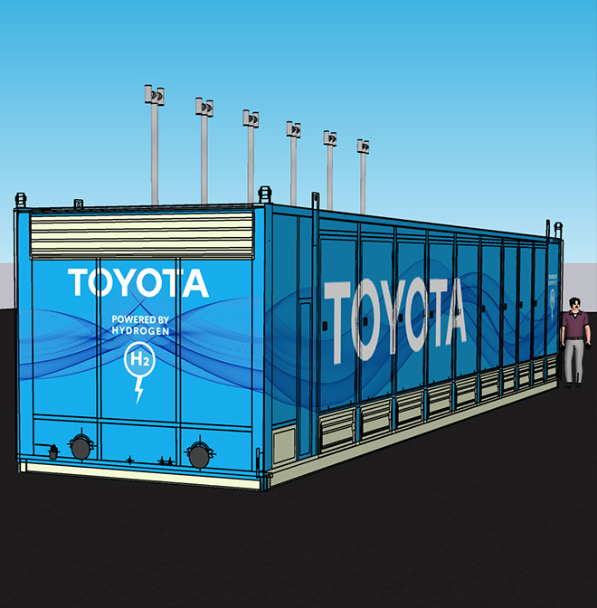 Toyota 1MW Fuel Cell Generator Rendering  - Thumbnail