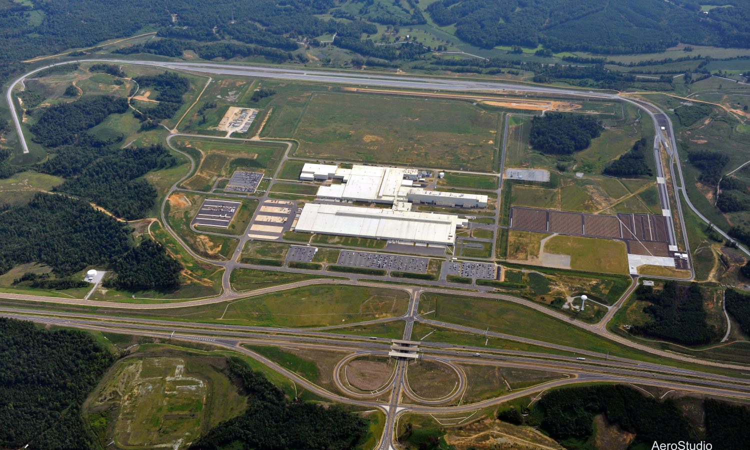 aerial view of facility