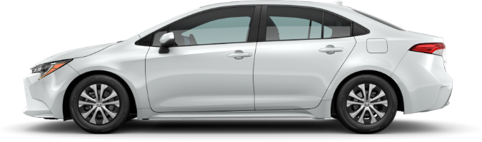 2022 Corolla Hybrid LE shown in Wind Chill Pearl