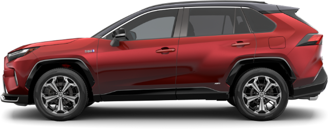 2022 RAV4 Prime XSE shown in Supersonic Red/Midnight Black Metallic Roof